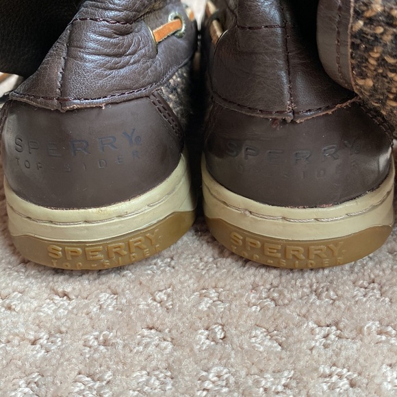 Sperry Top Sider Plaid Leather High Top Shoes - Picture 10 of 10